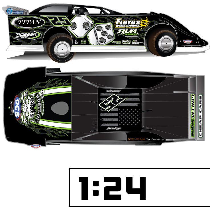 LIMITED QUANTITIES - 20 Years of Hustlin' Feger Tumblin' Dice Dirt Late Model Diecast