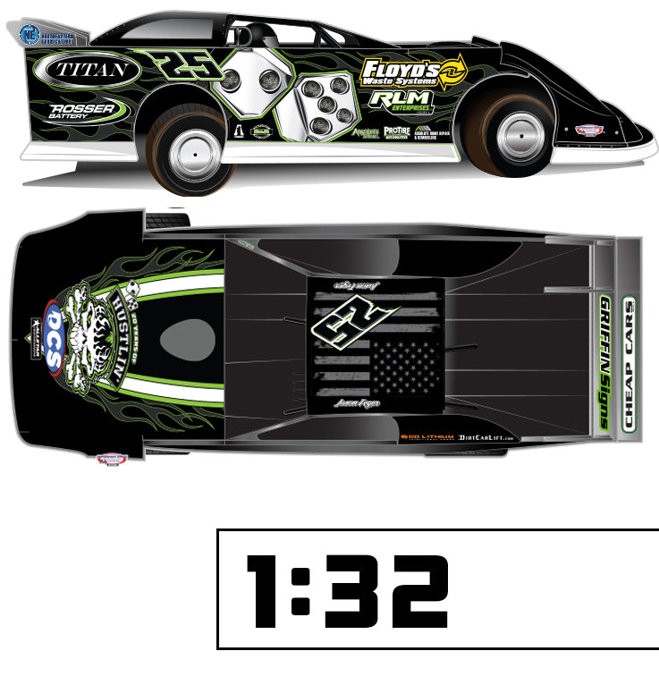 LIMITED QUANTITIES - 20 Years of Hustlin' Feger Tumblin' Dice Dirt Late Model Diecast