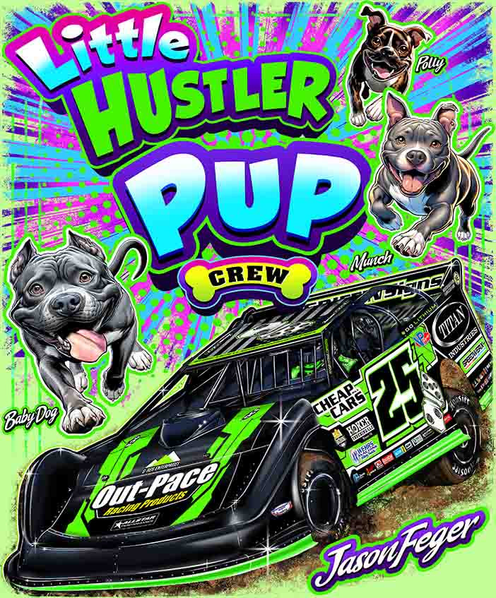 Little Hustler Pup Crew Toddler Tees