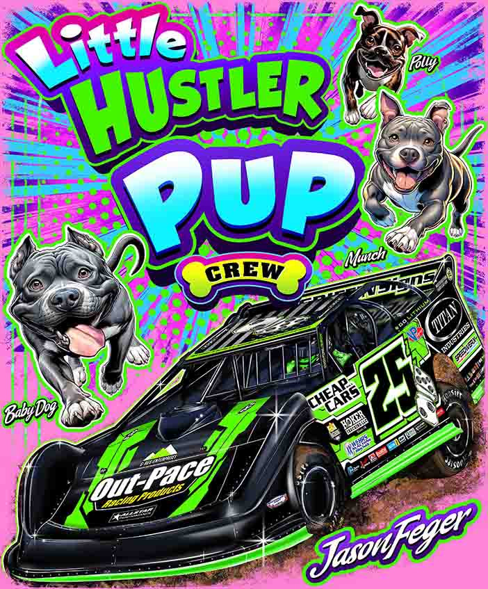 Little Hustler Pup Crew Toddler Tees
