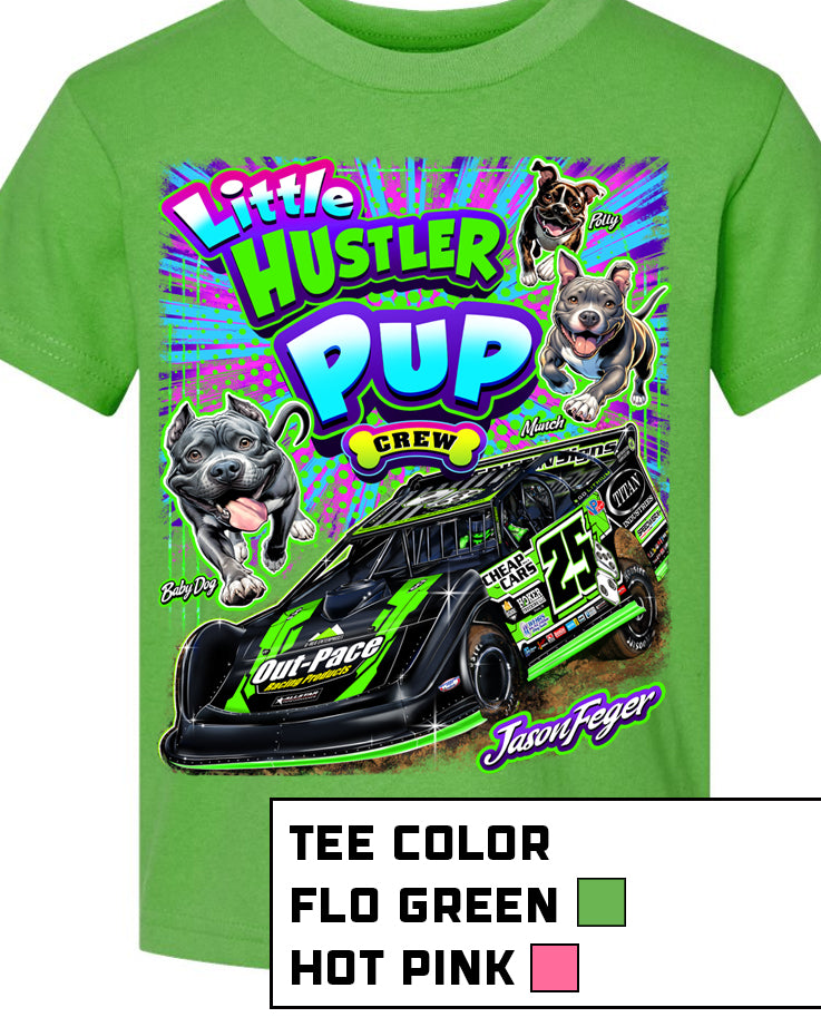 Little Hustler Pup Crew Toddler Tees