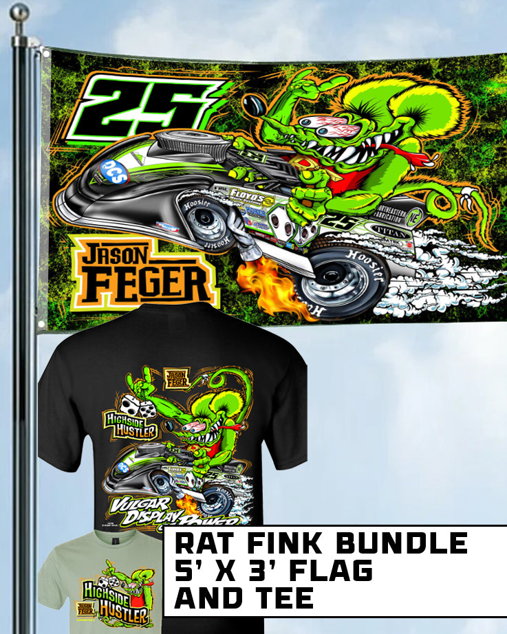 Rat Fink Bundle: Tshirt and 5' x 3' Flag