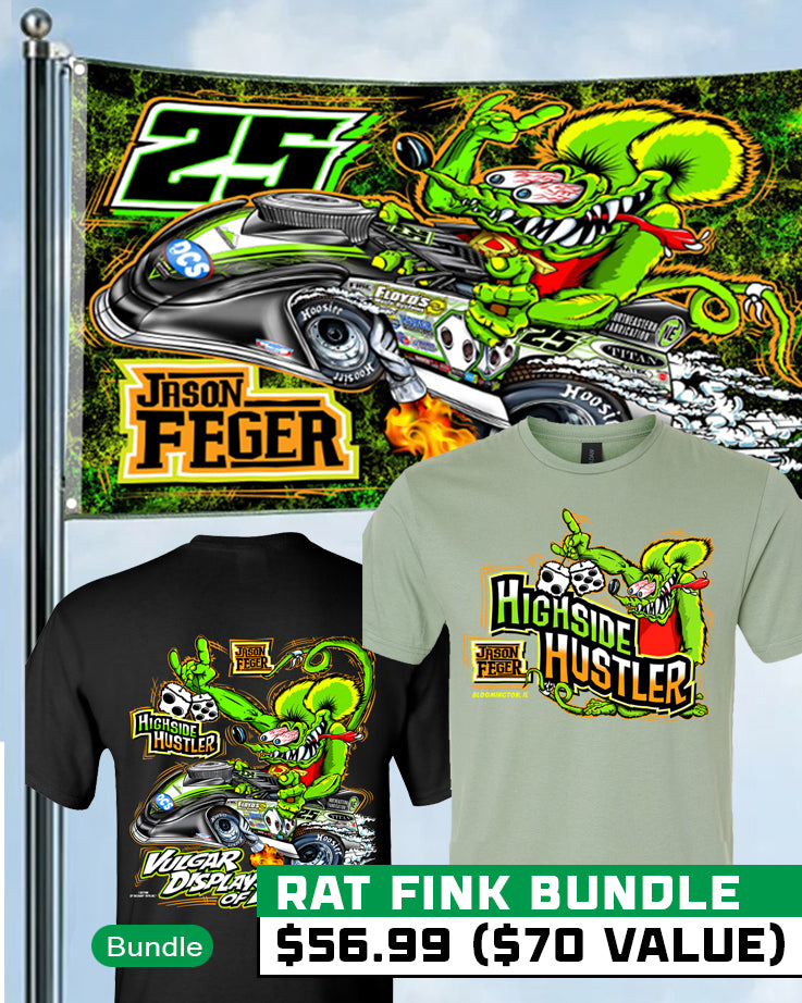 Rat Fink Bundle: Tshirt and 5' x 3' Flag