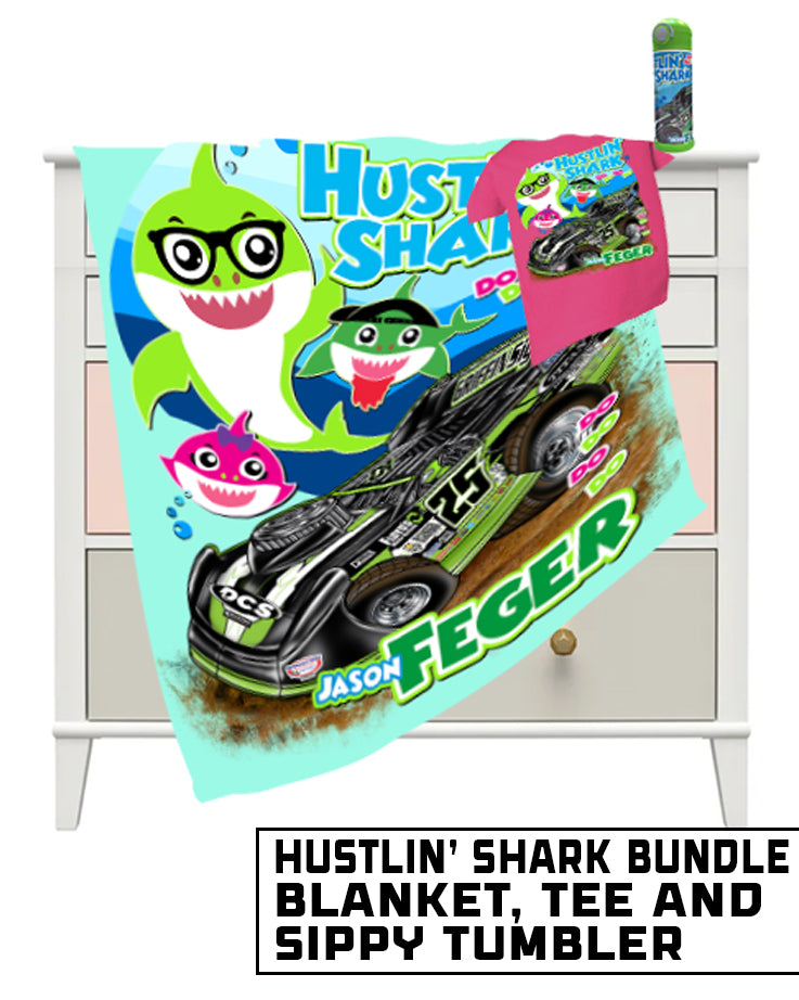 Hustlin' Shark Bundle - Blanket, Tumbler and Tee
