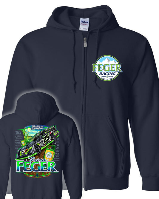 Victory Lane Beer Zipped Hoodie