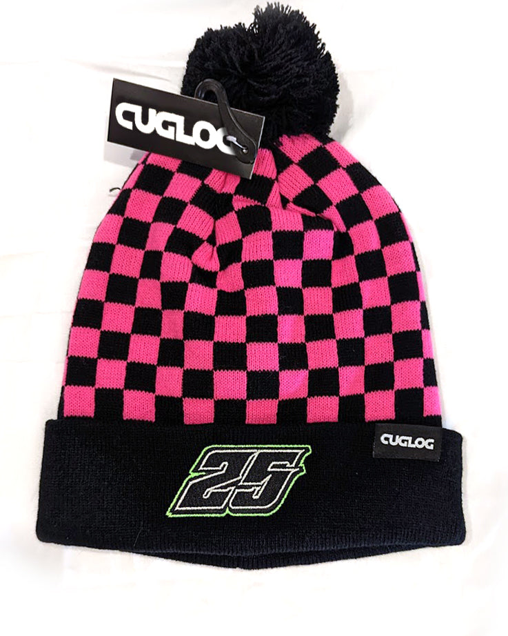 Checkered Pom Beanies