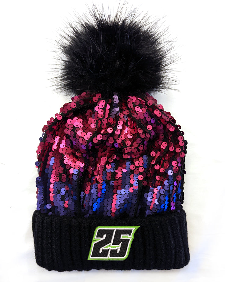 Sequin Pom Beanie
