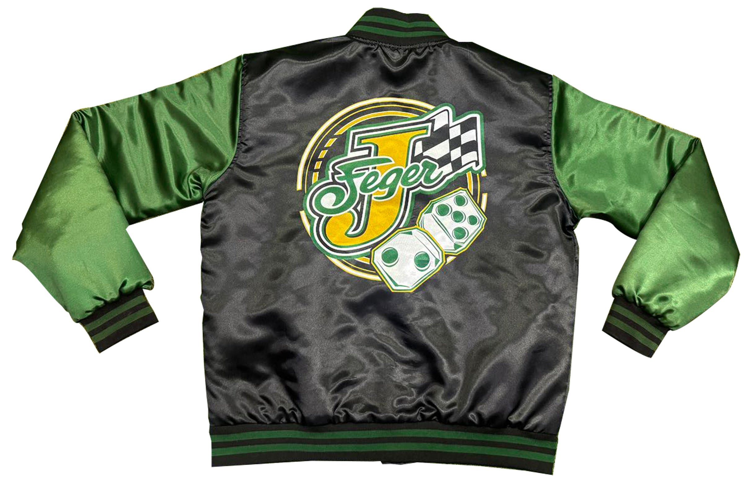 jenny fax グリーンチェックスタジャン JFeger Throwback Satin Jacket – Hustler Speedshop