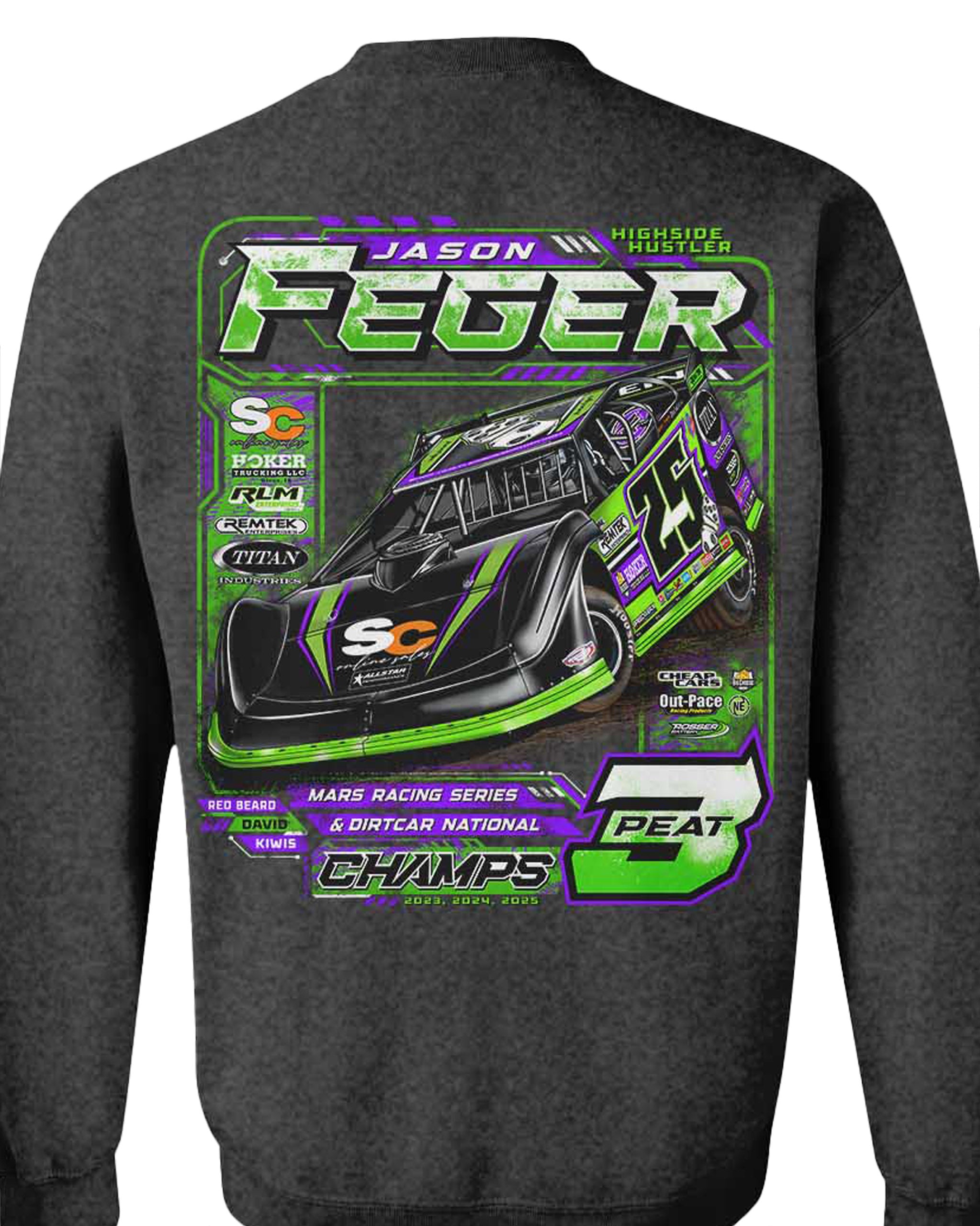 Jason Feger Vulgar Display of Power Dirt Late Model Hoodie
