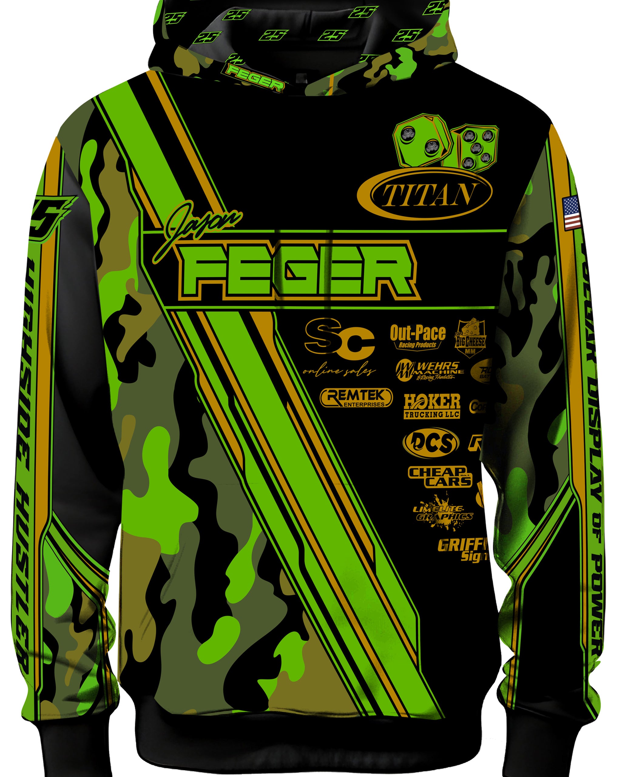 Feger Green Camo 25 Hoodie – Hustler Speedshop