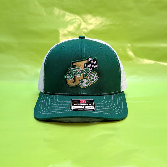 JFeger Richardson 112 Green Front White Mesh Snap Back