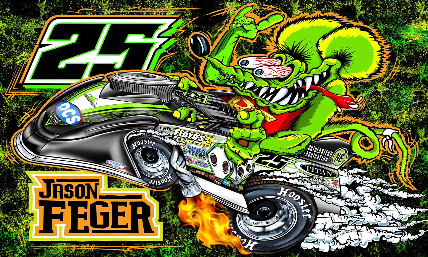 RAT FINK 5' x 3' Horns Up Officially License