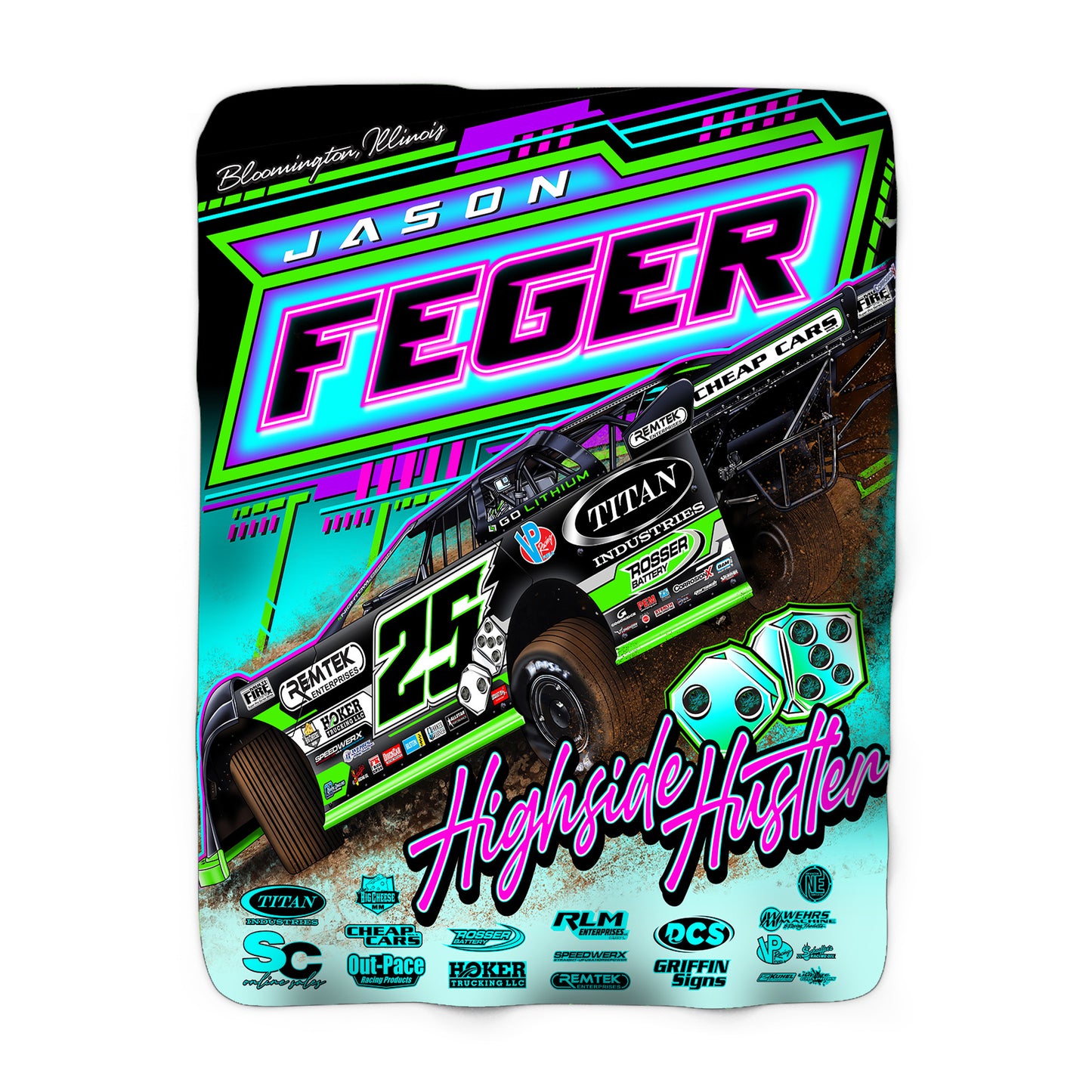 Neon Rush Lights Blanket 50" x 60"