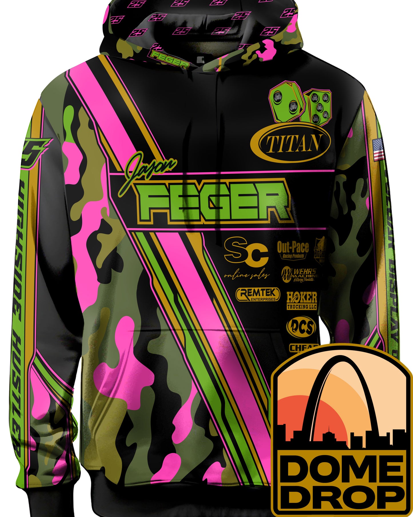 Feger Hot Pink Camo 25 Hoodie - PRE-ORDER