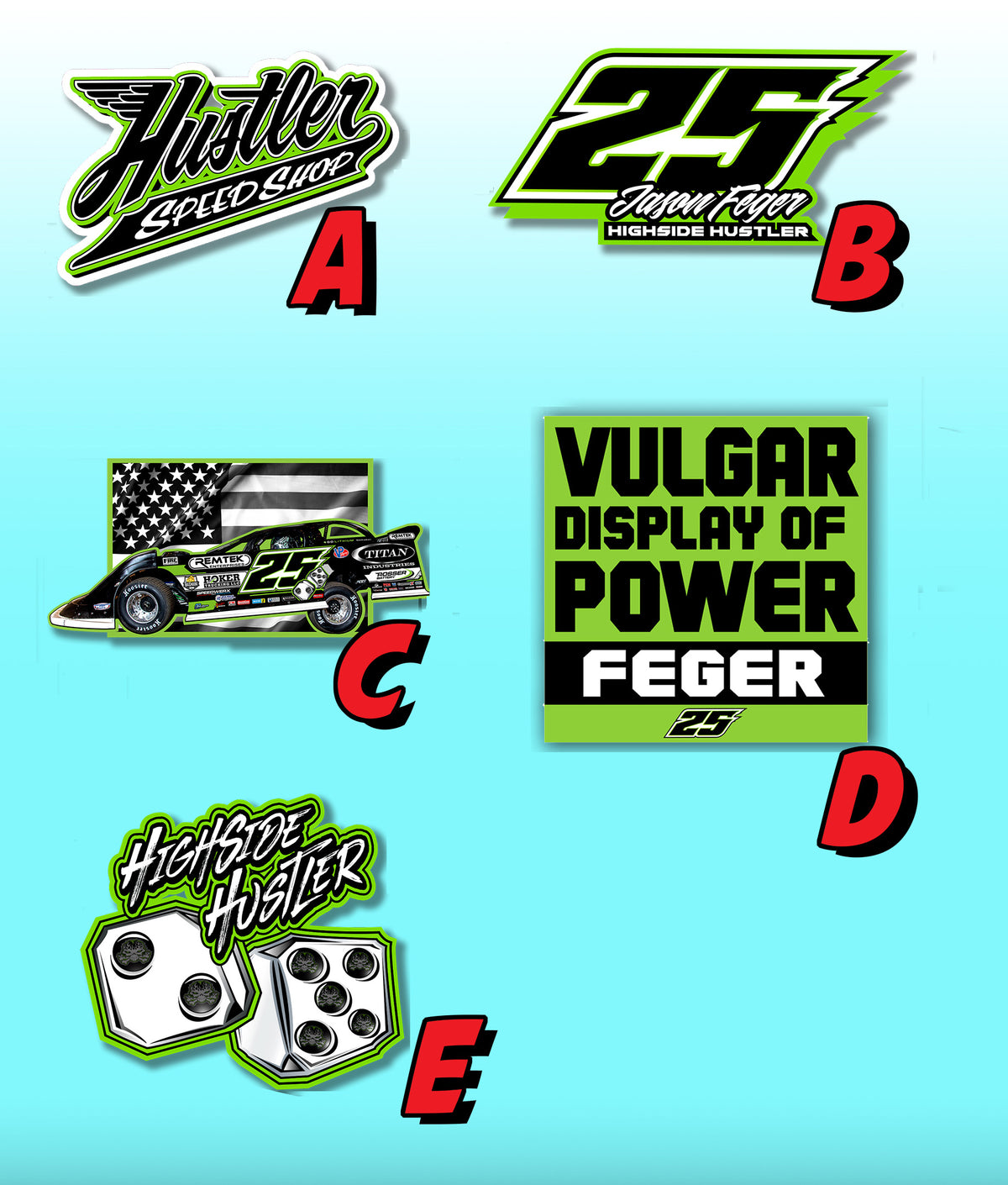 Stickers Small 3" wide
