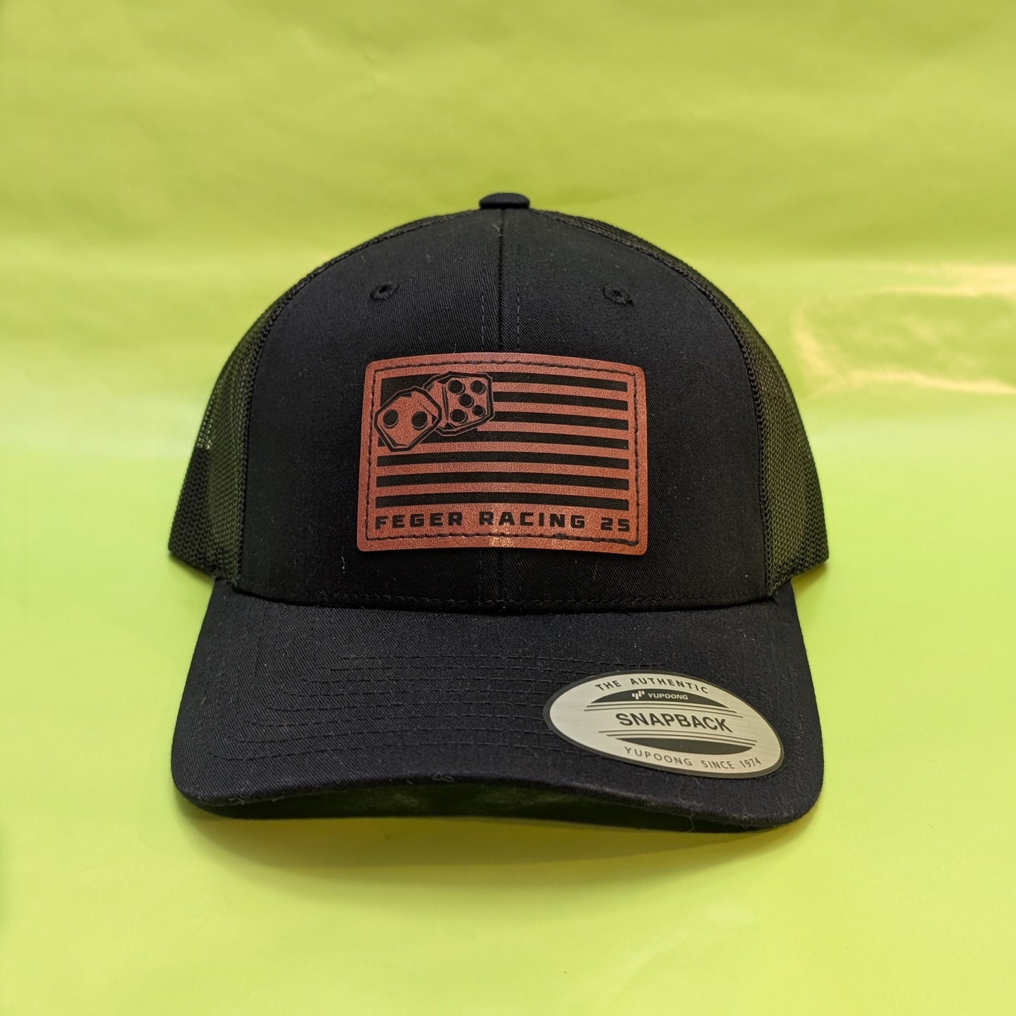 Leather Flag w/Dice Yupoong Snap-back