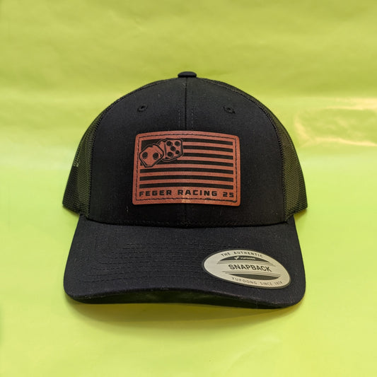 Leather Flag w/Dice Yupoong Snap-back