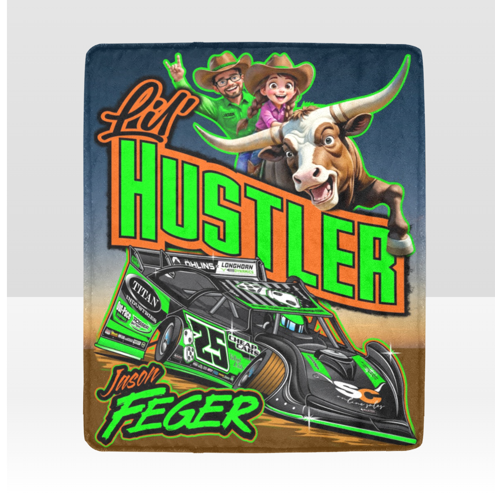 Bull Ring Hustler Plush Minky Blanket 50" x 60"