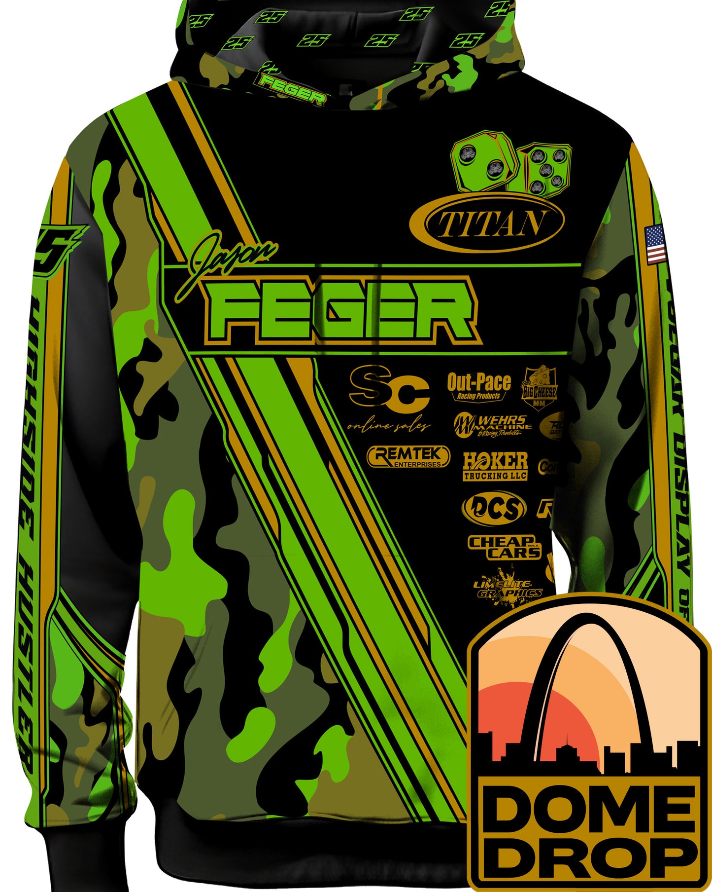 Feger Green Camo 25 Hoodie - PRE-ORDER